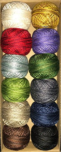 Valdani Pearl Cotton Sz 12 | Essentials #1 - Julie Wurzer | 110 Yds/Ball - color: Essentials #1 - Julie Wurzer S12, size: 12