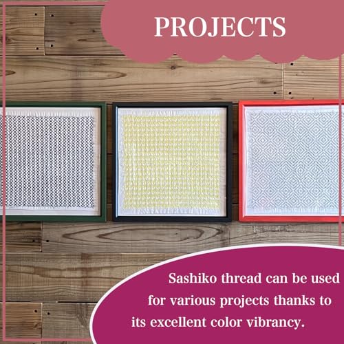 Daruma Sashiko Mini Skein Thread Set 100% Cotton Embroidery Floss for Hand Stitching and Crafts | Zipper Bag & 3 Bird Thread Cards | Made in Japan (23 Colors/Thick) - color: 23 Colors / Thick