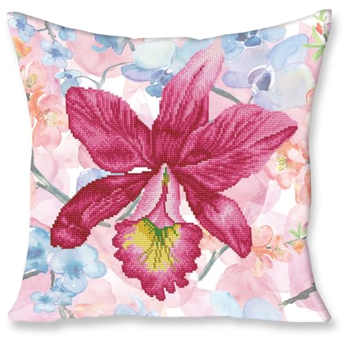DIAMOND DOTZ Sparkle Garden Pink Pillow Diamond Art Painting for Adults - color: Sparkle Garden Pink