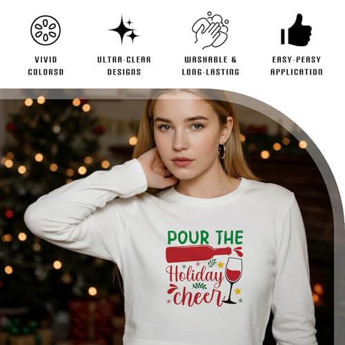 30 Pcs Santa Claus Funny Christmas DTF Transfers Ready to Press - style: Funny Christmas