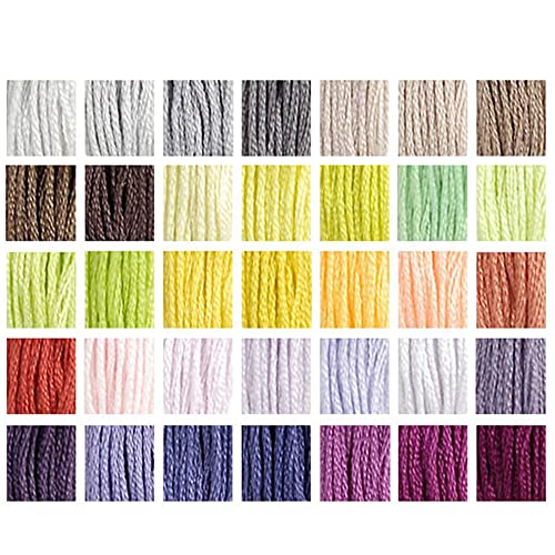 DMC Embroidery Floss 35 Color Collector's Tin Bundle with Needle threader.