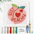 DOODLREAM Just Peachy Peach Punch Needle Kit for Beginner 9.4" x 9.4" - color: Just Peachy