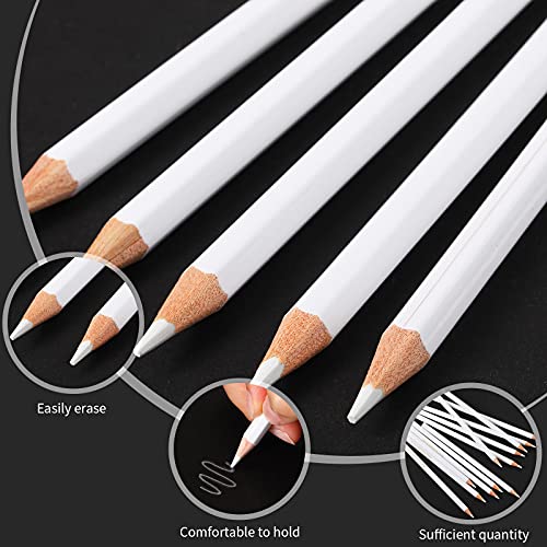 Outus 24 Pcs Sewing White Fabric Pencil Bulk Tailor Water Soluble Pen