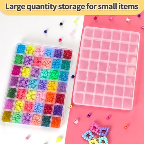 IOOLEEM Bead Organizer Box, 42 Grids 2 Pack Organizer Container Storage - size: 42 Grids (2 pack)