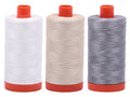 Bundle of Aurifil 50wt Egyptian Cotton Thread, Large 1422 yard Spools, with and without Aurifil Empty Thread Case 12 Spool Capacity (3 Spool Bundles, 2021 2310 2605) - color: 2021 2310 2605