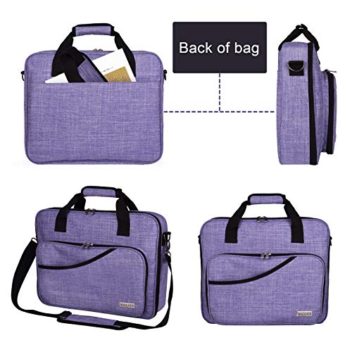 BAGLHER Cross Stitch & Embroidery Organizer Bag - Large Portable Project Storage with 3 Compartments, Travel Friendly Carrying Case for 11.2" Hoops, Threads, Supplies (Purple) - color: purple
