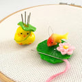 Magnetic Lotus Flower Leaf Needle Minder Chick Needle Holder and Fish Threader for Cross Stitch Embroidery Sewing Needlework Craft Supplies