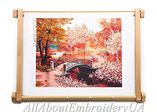 Needlepoint Embroidery Tapestry Scroll Frame Made of Organic Beech, Wooden Cross Stitch Frame, Needlepoint Holder, Stitching Frame (7.8" х 9.4") - size: 7.8" х 9.4"