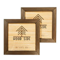 Rustic Wooden Square Picture Frames 8x8 - Set of 2-100% Natural Solid Eco Wood with Real Glass for Wall Mounting and Tabletop Photo Frame - Brown Wenge - color: Brown Wenge