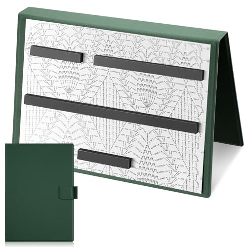 Flutesan 1 Pcs Knitting Pattern Holder, Folded Size 6.1 x 9 Inch, Green - color: Green, size: Folded Size 6.1 x 9 Inch