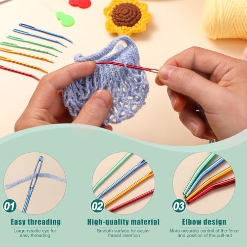 Bupete 40 Pcs Yarn Needles, Darning Needles Tapestry Needles for Yarn - color: Colorful 40 PCS