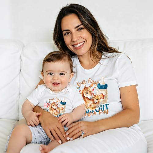 First Mother's Day Iron on Transfers, Onesie Decals for Baby Shower - style: First Mother's Day