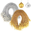JUNEBRUSHS 600Pcs Christmas Ornament Hooks, Ornament Hangers with Snap - color: Gold Silver