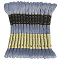 LE PAON Embroidery Floss, 14-Pack Six Strands 100% Long Staple Cotton Embroidery Thread, 8.7-Yard，Color Number：156, Lt. Blue Violet Between - color: 156
