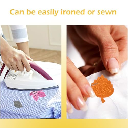 40Pcs Embroidered Iron On Patches, Sew on Applique Leaves Style Repair Patch for Clothes, Dress, Hat, Jeans, DIY Accessories - color: 40PCS Leaves Set