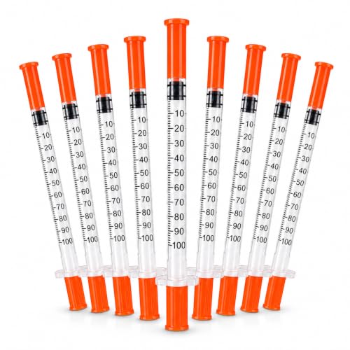 U-100 1 ml/cc 30g 5/16 inch Seringe, Individual,100 Pack - size: 1ml-30G-5/16-100-Orange