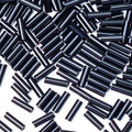 2000pcs Glass Bugle Beads, Tube Beads Bulk, Mini Long Tiny Small Waist Loose Spacer Embroidery Beaded for Bracelets Jewelry Making Sewing, Crafts, 2×6mm, Black - color: Black