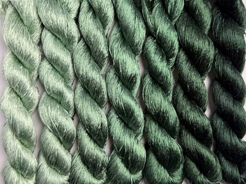 100% Mulberry Silk Embroidery Thread 7 Colors 110m Each (47) - color: 47