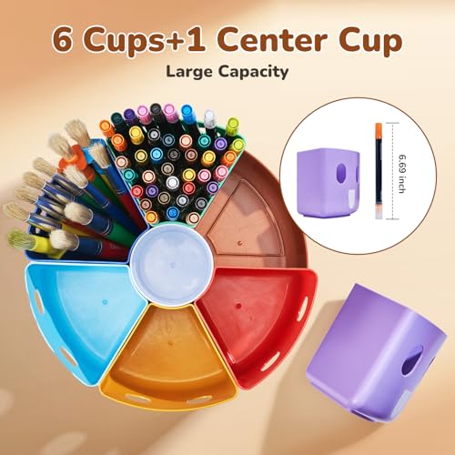 GAMENOTE Rotating Art Supply Organizer, Lazy Susan Caddy, Large - size: Large, 11"d x 5"h