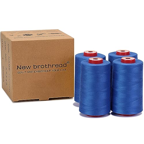 New brothread 4 Large Cones All Purpose Polyester Thread -Patriot Blue - color: 4xPatriot Blue