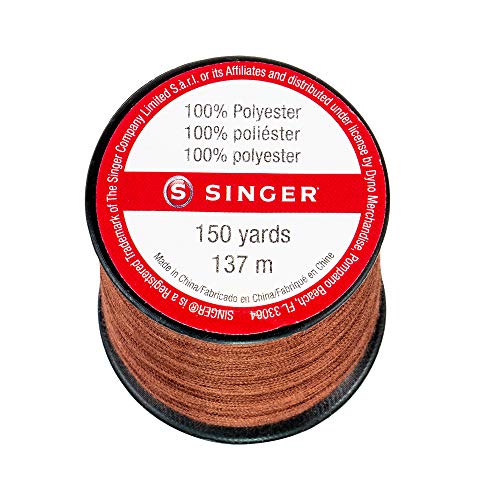 SINGER 60050 All Purpose Polyester Thread, 150-Yard, Brown - color: Brown, size: 1- Pack