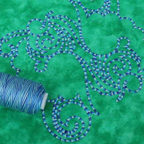 ThreadArt Multicolor Cotton Thread, 600M 40/3, Ocean Teals 3328 - color: Ocean Teals