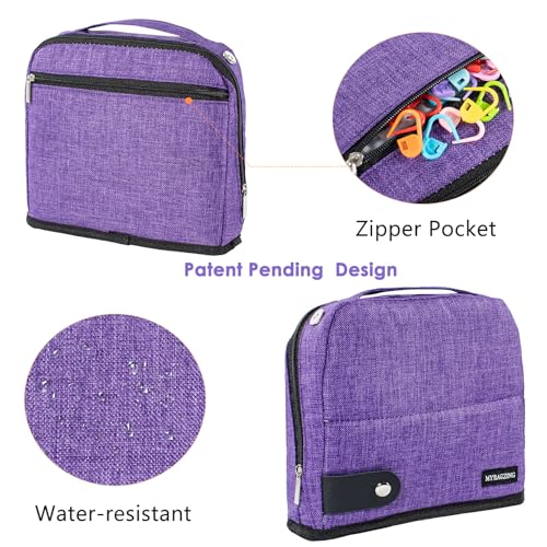 Crochet Hook Case, Stand-Up Crochet Hook Organizer for Hooks up to 7" - color: Purple, size: Fits up to 7 inches