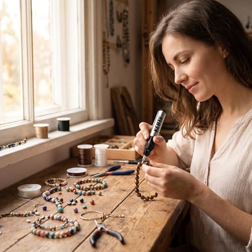 Chispee Thread Burner I with One Touch Thread Burner Zap Tool Finishing Bead Weaving, Fast Melting Wax, Carved Leather, & Melting Stringing Projects - color: Silver Gen 1 - Pen Only
