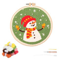 artcici Punch Needle Kit for Beginners with Christmas Snowman Pattern Tool and Yarn, Easy Embroidery Rug Hooking Set (Christmas Snowman) - color: Christmas Snowman