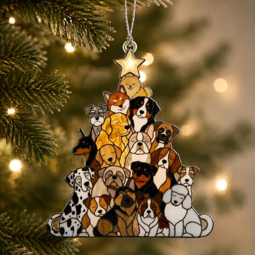 Dog Christmas Ornaments 2026, Dog Ornaments for Christmas Tree, Dogs Lover - color: Dog Tree 2