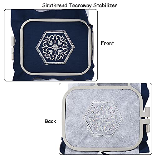 Simthread Tear Away Embroidery Stabilizer Backing - 1.8 Ounces Medium Weight 12" x 25 Yards/Roll - size: 12"x25Y Roll