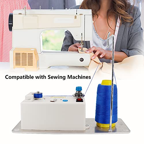 SolidGnik Bobbin Winder, Automatic Bobbin Winder for Sewing with 10PCS Metal Bobbins Suitable for Domestic and Industrial Sewing Machines