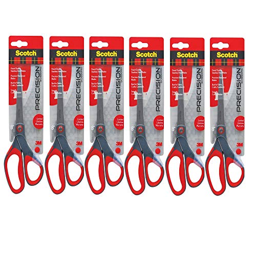 1448 Precision Scissors 8 (6 Pack) - size: 8-Inches, 6-Pack
