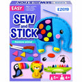 EZCRA Safari Animal Sewing Kit for Kids Ages 4-8 - 4 Felt Projects - color: Safari 4-in-1
