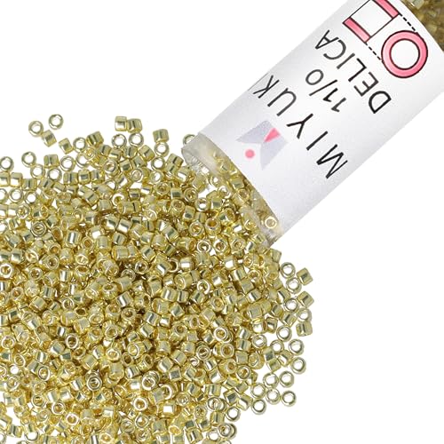 Miyuki Delica Seed Beads - color: DB0412 - Galvanized Yellow Dyed
