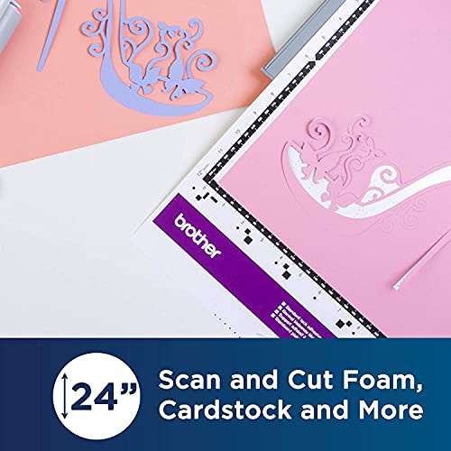 Brother ScanNCut DX Standard Tack Adhesive Mat 2-Pack, 12" x 12" and 12" x 24", for Cardstock, Vinyl, Foam and More - style: 12" x 12" & 12" x 24" Standard Tack
