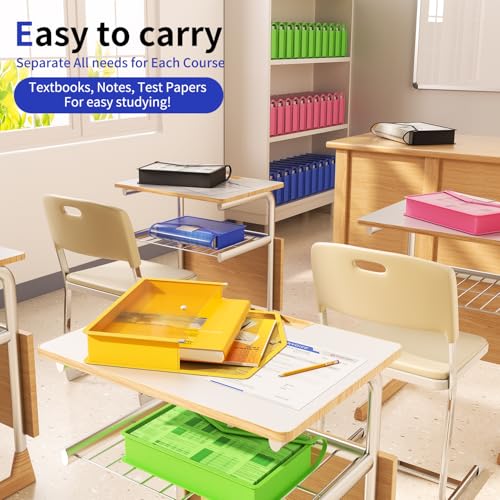 2 Pack Plastic Expanding File Folder, Fit Letter/A4 Size, Pink - color: Pink