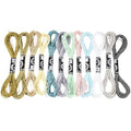 12 Skeins Metallic Hand Embroidery Floss Glitter Friendship Bracelet String Colorful Sparkly Polyester Cross Stitch Thread Bulk Set for Sewing Crafts Jewelry Bracelets Making DIY - color: Mixed Color