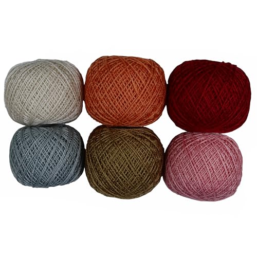 KCS Mercerized Pearl Cotton Thread Size 8 Crochet Needlework Embroidery Threads Ball (6, 14) - color: 14