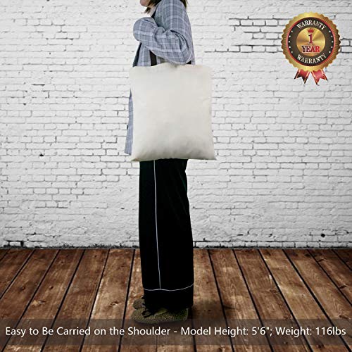 TOPDesign 5-Pack Economical Cotton Tote Bag, Lightweight Medium Reusable Grocery Shopping Cloth Bags, Suitable for DIY, Advertising, Promotion, Gift, Activity - color: Black/Natural, size: Medium