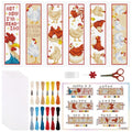 ORIGACH 6 Set Chicks & Words Cross Stitch Bookmark Kit for Beginner - style: Chicks