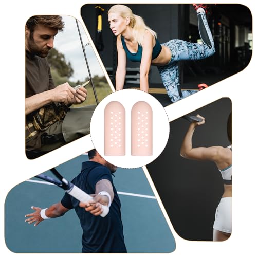 12 Pcs Gel Finger Cots with Air Holes, Breathable Silicone Finger Protector