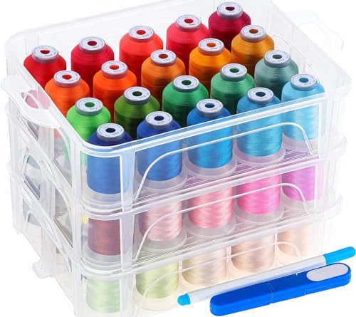 New brothread 60 Colors Embroidery Machine Thread with Storage Box - color: 60 Colors