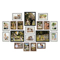 upsimples Picture Frames set of 19, Including 8x10, 5x7, 4x6 Rustic Frame - color: Black Gray Brown