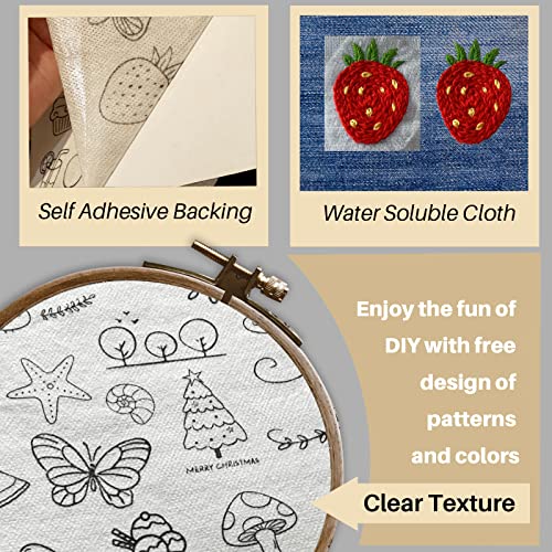 66Pcs Stick & Stitch Water Soluble Embroidery Letter Patterns - color: Letter