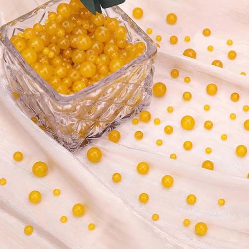 400PCs 4mm Yellow Jade Glass Beads Bulk, Round Smooth Hole Glass Crystal Beads for Jewelry Making, DIY Bracelets, Necklaces, Bag Charms, Keychains and Craft Projects - color: Jade Yellow, size: 4MM