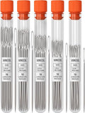 VONEEDL 50 PCS Large Eye Sturdy Hand Sewing Needles - Easy to Thread Embroidery Needles - Big Eye Cross Stitch, Quilting, Crewel, Darning, Crafting Needles