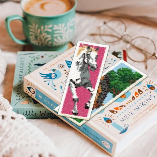 ORIGACH 6 Set Horse Cross Stitch Bookmark Kit for Beginner - style: Horse