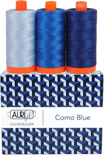 Aurifil Thread Blue CB Como 3pc