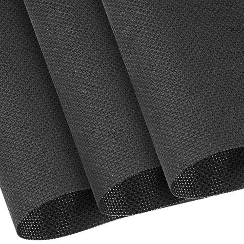 Cross Stitch Fabric 14 Count Aida Cloth 28 x 19 Inch Large Size Classic Reserve Cross Stitch Supplies Embroidery Fabric for Home DIY Craft Decoration Handmade, Black - color: Black, size: 14 CT 28 x 19In